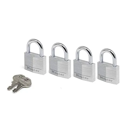 Master Lock Vorhängeschloss 4er Set 40mm - Sicher und zuverlässig - Türschlösser & Schließzylinder - Robustes 4er Set für vielseitigen Einsatz, ideal für zusätzlichen Schutz und Sicherheit.