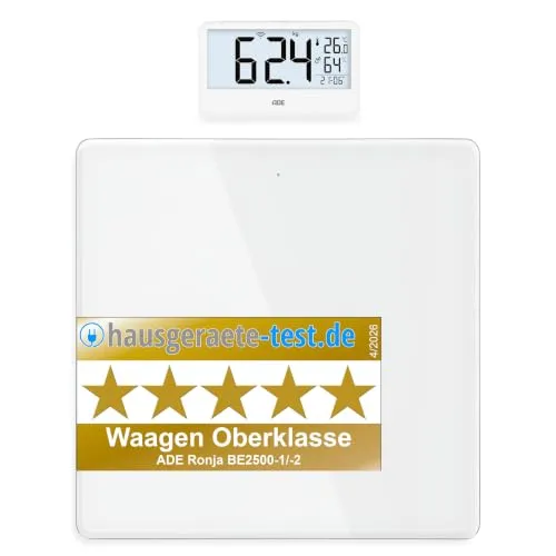ADE Digitale Personenwaage mit Funk-Display bis 180 kg