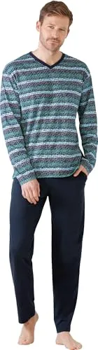 hajo Herren-Schlafanzug Single-Jersey Marine Größe 48