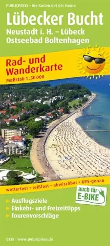 Lübecker Bucht, Neustadt i. Holstein - Lübeck, Ostseebad Boltenhagen: Rad- und Wanderkarte mit Ausflugszielen, Einkehr- & Freizeittipps, wetterfest, ... 1:50000 (Rad- und Wanderkarte: RuWK)