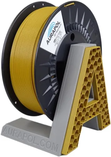 AURAPOL PLA 3D Filament 1.75 - Dunkles Gold Puder - Filament-3D-Druckmaterialien in biologisch abbaubarer Qualität, ideal für präzise Drucke mit 1,75 mm Durchmesser, geeignet für alle 3D-Drucker und perfekt für Anfänger sowie Fortgeschrittene.