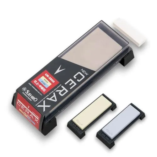 Suehiro - Pierre aiguiser Cerax Cr-3800 - Double face Jaune # 3000 / bleu # 1000_(WA)