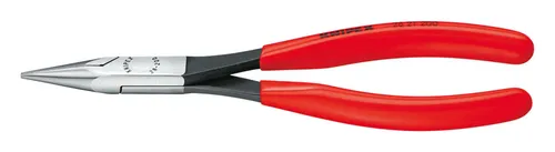 Knipex 28 21 200 Flachrundzange 200mm - Greifzangen für präzise Justier- und Montagearbeiten, hohe Greifkraft durch gezahnte Greifflächen und robusten Spezial-Werkzeugstahl.