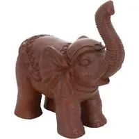 ML-DESIGN Glückselefant Statue - Feng Shui Gartendeko - Gartenfiguren & Skulpturen, bringt Glück und Reichtum in Ihr Zuhause, ideal für Innen und Außen, aus robustem Magnesiumoxid und in stilvollem Braun.