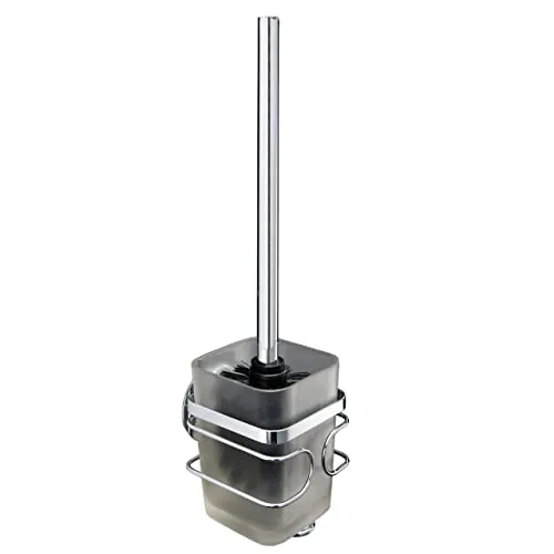 Maximex TurboFIX Edelstahl WC-Garnitur - WC-Bürstenhalter, Edelstahl rostfrei, 9 x 37 x 10.5 cm, Glänzend
