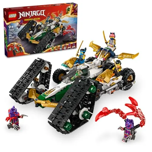 LEGO NINJAGO Ninja Team Combo Fahrzeug 71820 – 4-in-1 Spielset - Entdecke das 4-in-1 Fahrzeugspielzeug für Kinder ab 9 Jahren! Enthält 6 Minifiguren und abnehmbare Fahrzeuge für spannende Abenteuer im NINJAGO-Universum.