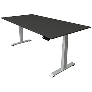 Move 4 Elektrisch höhenverstellbarer Schreibtisch, 200 x 100 cm, Silber - Kinderschreibtische mit Memory-Funktion für 4 Höhen und Einklemmschutz durch Gyro-Sensor. Ideal für ergonomisches Arbeiten und Anpassung an jede Körpergröße.