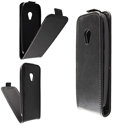 caseroxx Flip Cover für Nokia 6310 (2021) in schwarz – Handy-Tasche mit Kreditkartenfächern & Magnetverschluss aus Kunstleder, schlank & funktional