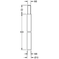 KWC AR Kuppel-Zugstangenverlängerung 500 mm