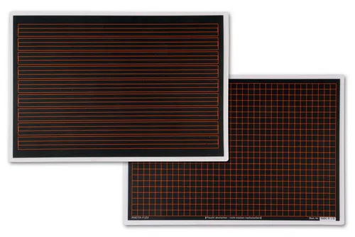 Rheita Tafel Schultafel aus Kunststoff Lineatur R 1/9 kariert und liniert 18x26cm