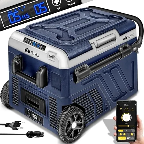 tillvex Kühlbox – 50L Kompressor Kühlbox für Auto und Camping