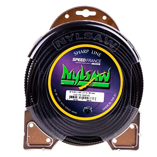 Nylonfaden Rasentrimmer Nylsaw, gezahnt 3,5 mm von 27 m in Schutzhülle