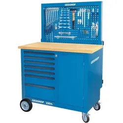 Gedore Rollwerkbank mit Rückwand + Hakensortiment