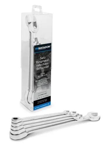 Matador Schraubwerkzeuge 01839050 Knarren-Ring-Maulschlüssel-Satz 5teilig Schlüsselweite (Metrisch) 8 - 19mm