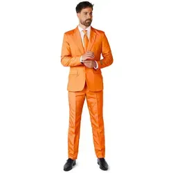 Suitmeister Partyanzug Solid Orange - XL - Kostüm für unvergessliche Feiern, leuchtendes Orange für einen auffälligen Auftritt bei jedem Anlass.