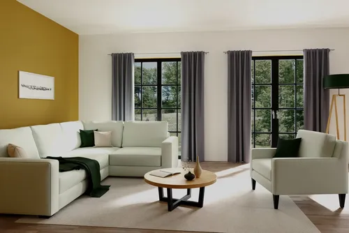 Grau Verdunkelnder Fertigschal - Gardinen & Vorhänge: Schallschluckend und wärmeisolierend, ideal für ruhige und gemütliche Räume, Breite: 135 cm, Länge: 245 cm, aus hochwertigem Polyester.