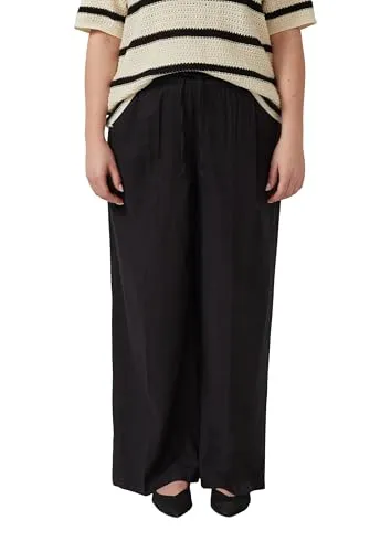 s.Oliver Wide-Leg-Hose aus Leinenmix mit elastischem Bund