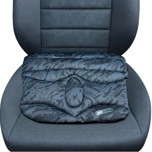 Sitback Basic Keilkissen - Ergonomisches Stuhlkissen für Autositz und mehr - Rücken- & Sitzkissen für alle Fahrzeuge, sorgt für eine entspannte und ergonomische Sitzposition, ideal auch für Sofa oder Bürostuhl.