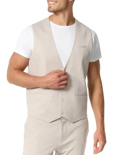 Jeff Anzugweste JFEzra - Stilvolle Anzugweste mit gemustertem Innenfutter - Funktionsjacken mit stilvollem Design und hochwertigem Innenfutter, ideal für elegante Anlässe oder das Büro.