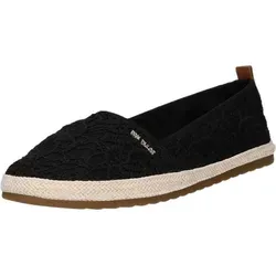 TOM TAILOR Damen Espadrilles schwarz - Ballerina in Größe 37 - Halbschuhe in elegantem Schwarz, ideal für den Sommer und bequem für jeden Anlass.