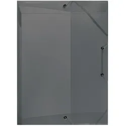 Herlitz Heftbox A4 PP transluzent grau Rückenbreite 4cm