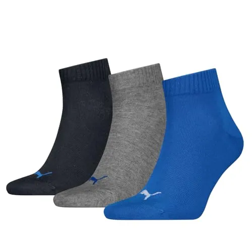 PUMA Unisex Plain Quarter 3 pack in blau von PUMA