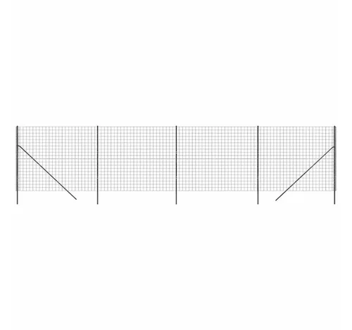 furnicato Maschendrahtzaun Anthrazit 2,2x10 m aus verzinktem Stahl - Robuster Maschendrahtzaun zur sicheren Einzäunung von Grundstücken oder Tiergehegen. Verzinkter Stahl mit PVC-Beschichtung bietet hohe Stabilität und Schutz vor Witterungseinflüssen. Flexibel zuschneidbar für individuelle Anwendungen.