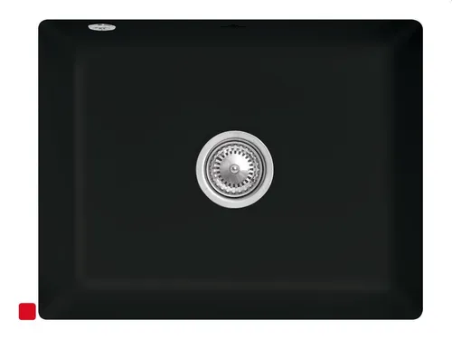 Villeroy & Boch Subway 60 SU Ebony - 3310 01 S5 Keramikspüle - Keramikspüle mit Handbetätigung in elegantem Ebony, ideal für Unterschränke ab 60 cm. Maße: 54,5 x 44,0 cm, perfektes Design für moderne Küchen.