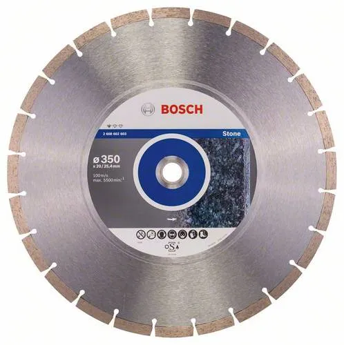 Bosch 2608602603 Diamanttrennscheibe 350mm - Schleif- & Trennscheiben für zuverlässiges Schneiden in Stein. Die optimierte Diamantmatrix garantiert hohe Qualität und präzise Ergebnisse.