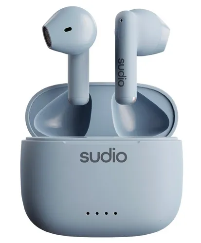 sudio A1 Blue - Bluetooth Ohrhörer mit Touch Control - Kopfhörer mit IPX4 Schutz, ideal für Sport und Outdoor. Genießen Sie bis zu 45 Stunden Spielzeit mit der kompakten Ladeschale!