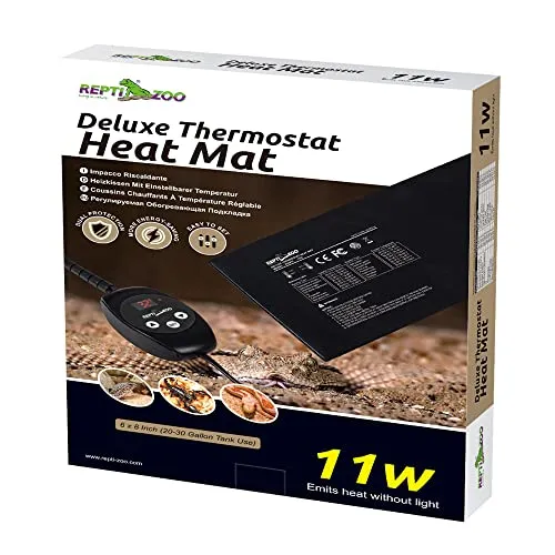 ReptiZoo Terrarium NEU: ReptiZoo Deluxe Heizmatte mit Thermostat 11 Watt 15x 20cm (CHM11)