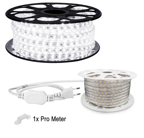 Aigostar LED Stripe 40m Kaltweiß - IP65 für Innen und Außen - Vielseitiger 40 m LED Streifen in Kaltweiß, ideal für kreative Beleuchtungseffekte. Robuste IP65-Zertifizierung für den Außenbereich, perfekt für dekorative Akzente.