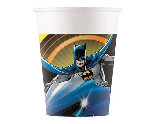 Procos Einwegbecher Pappbecher Batman 200ml/8Stk. FSC, Papier, Pappe