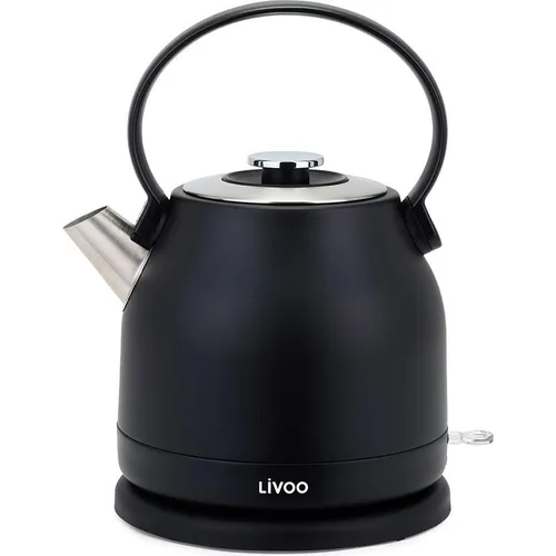 DOD202N Wasserkocher 1,5 l 2200 W schwarz - Wasserkocher mit 1,5 l Fassungsvermögen und schneller Heizleistung von 2200 W, ideal für köstliche Getränke und sichere Nutzung dank Überhitzungsschutz.