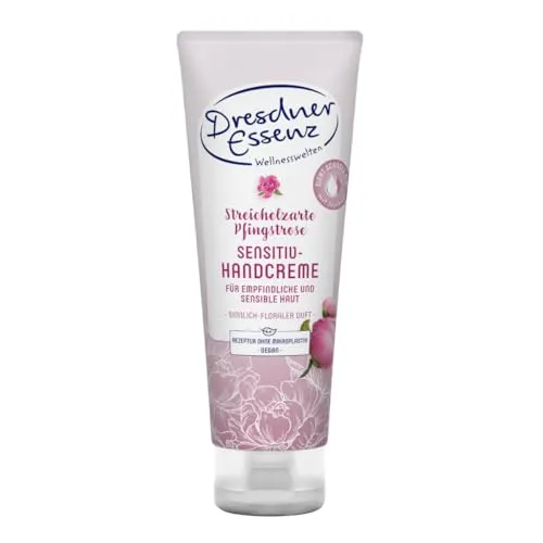 Dresdner Essenz Handcreme Streichelzarte Pfingstrose 75 ml Hautcreme Handpflege
