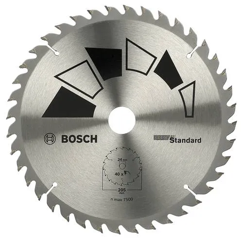 Bosch Accessories Standard 2609256822 Hartmetall Kreissägeblatt 205 x 24mm