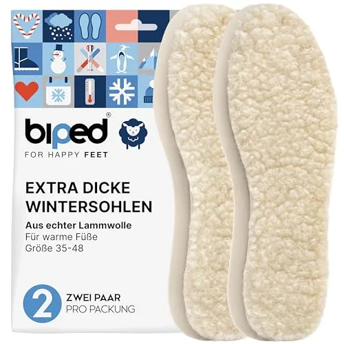 biped 2 Paar Lammwollsohlen von Biped