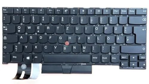T-ProTek DEUTSCHE-Tastatur Keyboard Schwarz mit Trackpoint komp. für Lenovo ThinkPad E490