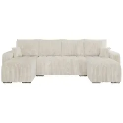 MKS MEBLE Sofa mit Schlaffunktion in weiß von Möbel Kraft