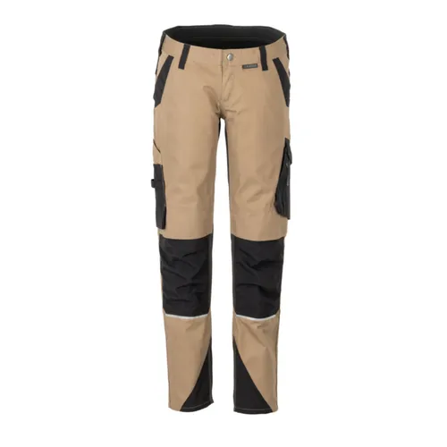Planam Norit Damen Bundhose sand/schwarz Gr. 40 - Damenhose in sand/schwarz, aus strapazierfähigem Mischgewebe für Komfort und Langlebigkeit, ideal für Arbeit und Freizeit.