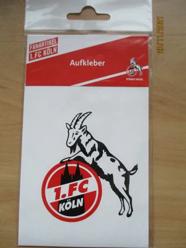 1. FC Köln Aufkleber Logo 7,5 x 8,5cm - Bundesliga Aufkleber im mehrfarbigen Design, perfekt für Fans des 1. FC Köln, um ihre Leidenschaft für die Mannschaft zu zeigen.