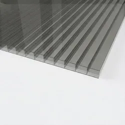 Produktbild Doppelstegplatten 16 mm Anthrazit – 3-fach Struktur Polycarbonat 1200 x 2500