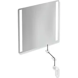 HEWI Kippspiegel „Serie 801“ 60 × 54 cm in Signalweiß von HEWI