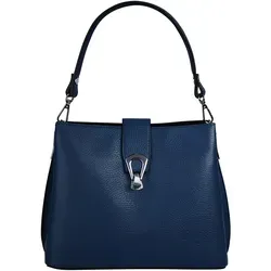 Umhängetasche CLUTY aus echtem Leder, blau in blau von Cluty