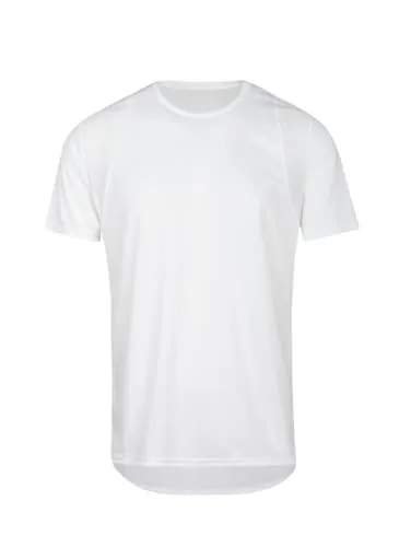 Trigema Herren 644202 T-Shirt, Weiß, L EU - T-Shirt aus 100% Polyester COOLMAX für besten Feuchtigkeitstransport, atmungsaktive Netz-Einsätze, klassischer Schnitt, 100% Made in Germany