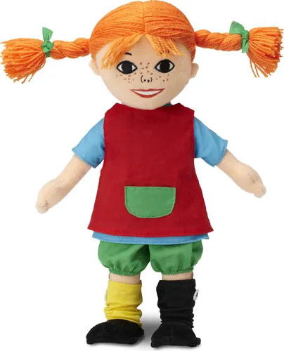 Pippi Langstrumpf Puppe 40 cm - Süße Stoffpuppe als Baby Spielzeug ab 10 Monaten, besonders weich und ideal als Taufgeschenk für Mädchen