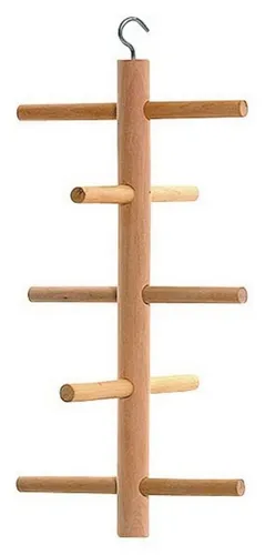 Kerbl Klettergerüst für Vögel - 25 cm, robustes Holz mit Lasthaken für aktiven Spielspaß im Vogelkäfig