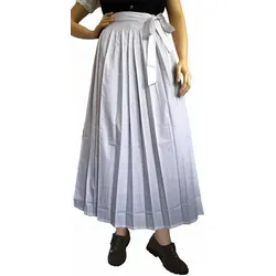 German Wear Dirndlschürze GW1601-3-Weiß, Lange Dirndl Schürze Trachtenschürze Dirndel Weiss 42-44