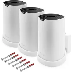 Wandhalterung passend für TP-Link AC1900 Deco S7 WLAN Router 3 Stück mit Kabelmanagement - Weiß