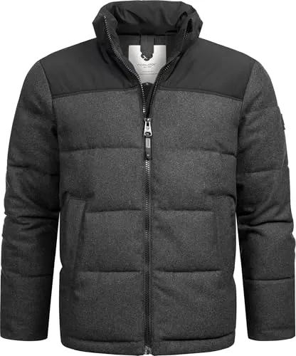 Ragwear Herren Winter Steppjacke Waldess Dark Grey Gr. M - Funktionsjacken: Wasserabweisende Steppjacke mit maskuliner Silhouette, ideal für kalte Tage. Praktische Taschen und verstellbare Kordelzüge sorgen für Komfort und Stil.